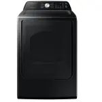 Samsung Secadora a gas de 22kg carga frontal con sensor dry color black caviar dv22a3400