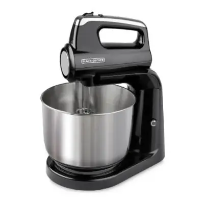 Black & decker Batidora de pedestal de 5 velocidades negra