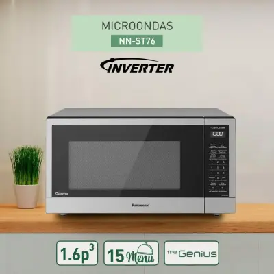 Panasonic Microondas familiar de 1.6cuft inverter gris nnst76