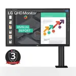 Lg Monitor ergo 27" 27qn880b ips led qhd hdr10 75hz flexibilidad completa amd freesync maxxaudio black