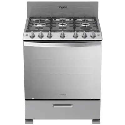 Whirlpool Estufa de 6 quemadores a gas de 30" lwfr3400
