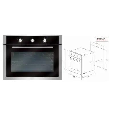 Drija Horno empotrable a gas roma 76