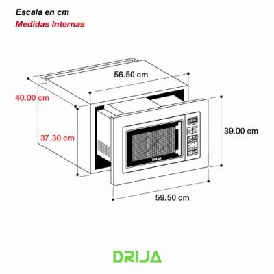 DRIJA HORNO MICROONDAS EMPOTRABLE DE 25 LITROS FLORENCIA