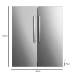 HISENSE COMBO GEMELAS REFRIGERADOR / CONGELADOR DE 27.2CUFT FV140