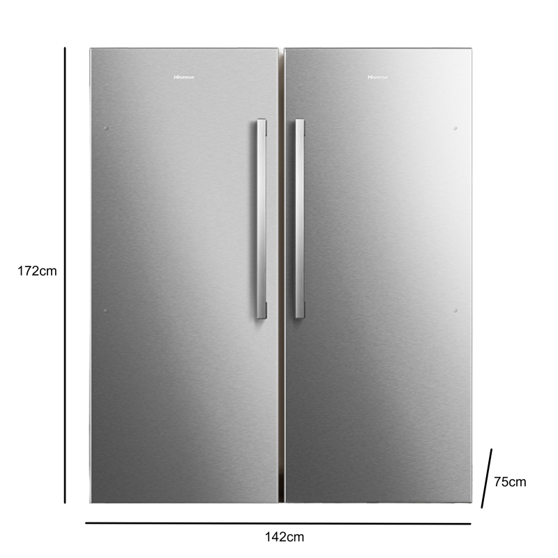 HISENSE COMBO GEMELAS REFRIGERADOR / CONGELADOR DE 27.2CUFT FV140