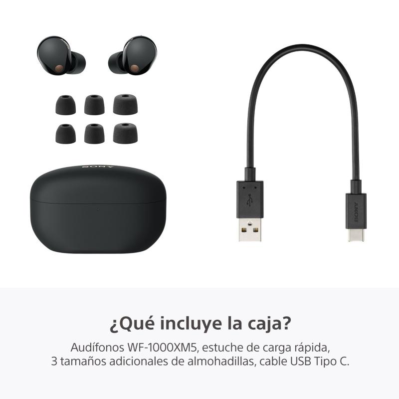 SONY AUDIFONOS INALAMBRICOS CON NOISE CANCELLING WF1000XM5 NEGRO