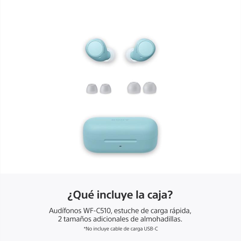 Sony Audifonos in-ear truly wireless color azul suave wfc510