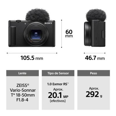 SONY CAMARA VLOGGING DE LENTE FIJO ZV1-II