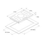 Drija Estufa de induccion vitroceramica con 2 zonas flex germany90