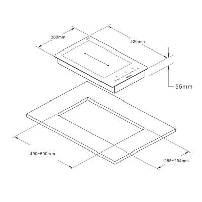 DRIJA ESTUFA DE INDUCCION VITROCERAMICA CON 1 ZONA FLEX GERMANY30