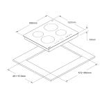 DRIJA ESTUFA DE INDUCCION VITROCERAMICA DE 4 QUEMADORES GERMANY60