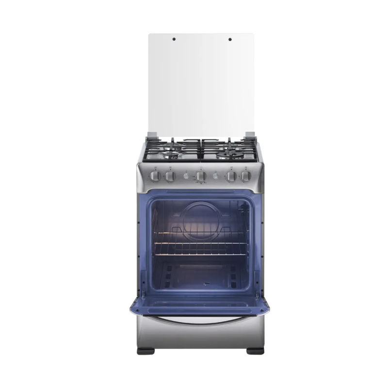 INDURAMA ESTUFA A GAS DE 24" 4 QUEMADORES CON TAPA DE VIDRIO LÃNEA ZAFIRO