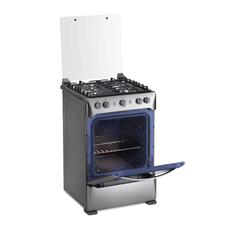 INDURAMA ESTUFA A GAS DE 24" 4 QUEMADORES CON TAPA DE VIDRIO LÃNEA ZAFIRO