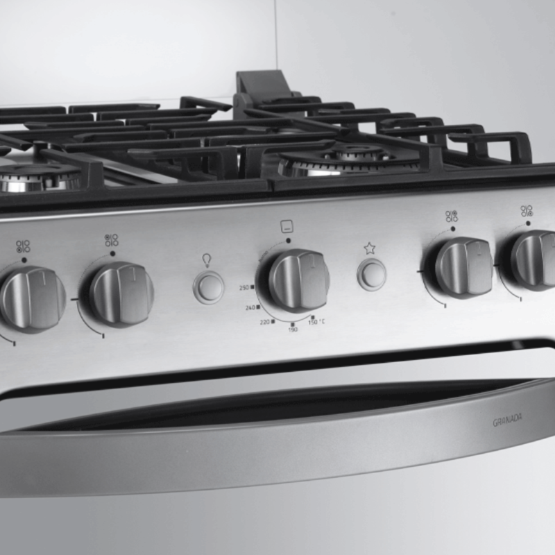 INDURAMA ESTUFA A GAS DE 24" 4 QUEMADORES CON TAPA DE VIDRIO LÃNEA ZAFIRO