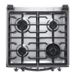 INDURAMA ESTUFA A GAS DE 24" 4 QUEMADORES CON TAPA DE VIDRIO LÃNEA ZAFIRO