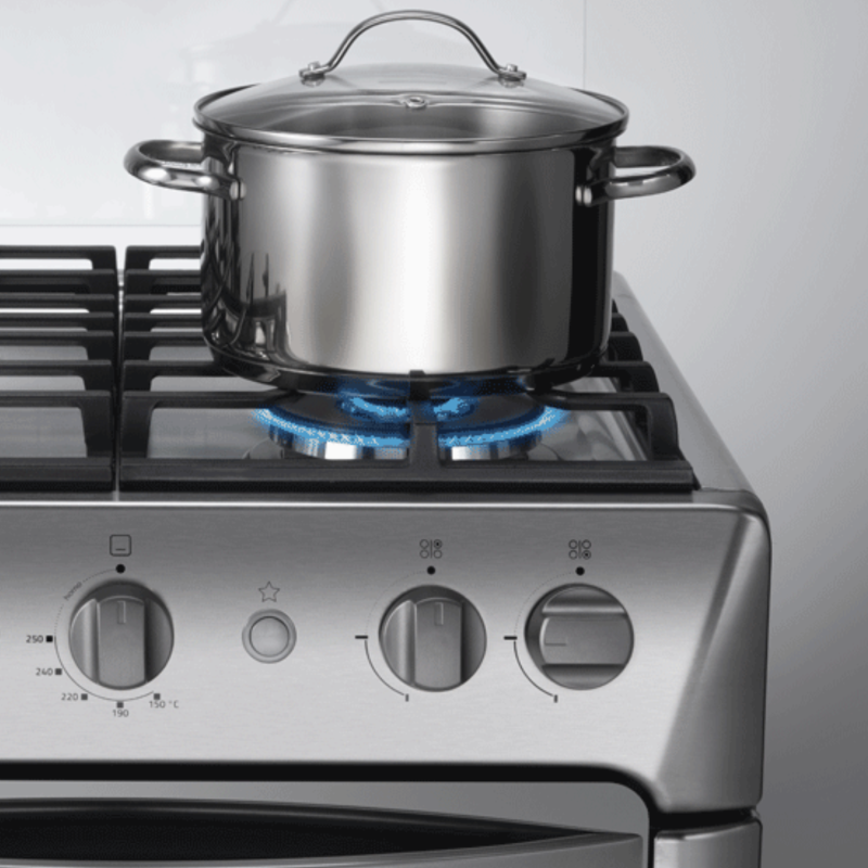 INDURAMA ESTUFA A GAS DE 24" 4 QUEMADORES CON TAPA DE VIDRIO LÃNEA ZAFIRO