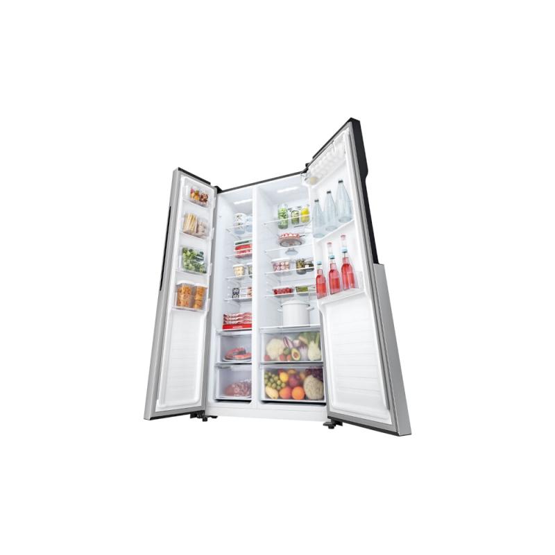 LG REFRIGERADORA SIDE BY SIDE 18CUFT GS51 INVERTER PANTALLA LED TÁCTIL PLATINUM SILVER