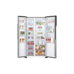 LG REFRIGERADORA SIDE BY SIDE 18CUFT GS51 INVERTER PANTALLA LED TÁCTIL PLATINUM SILVER