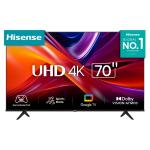 HISENSE SMART TV DE 70" UHD 4K GOOGLE TV A68H