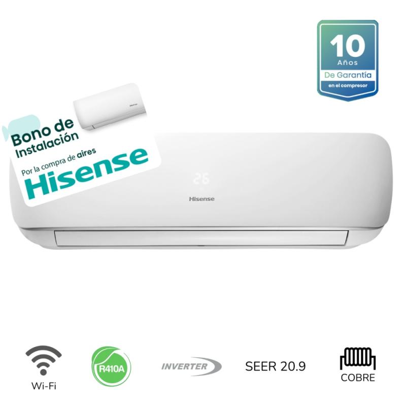 HISENSE AIRE ACONDICIONADO SPLIT DE 24000BTU INVERTER PREMIUM ATP242