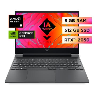 HP LAPTOP GAMING VICTUS DE 15.6" FHD 144HZ AMD RYZEN 5 8645HS DE 512GBGB SSD RTX2050 15FB2026LA