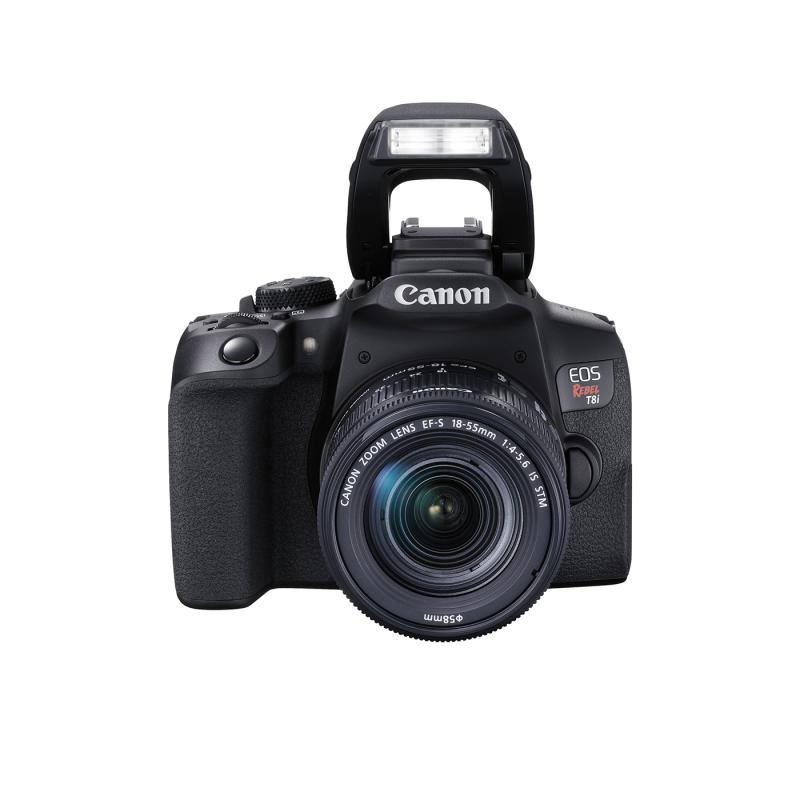 Canon Camara eos rebel t8i + lente 18-55mm is stm