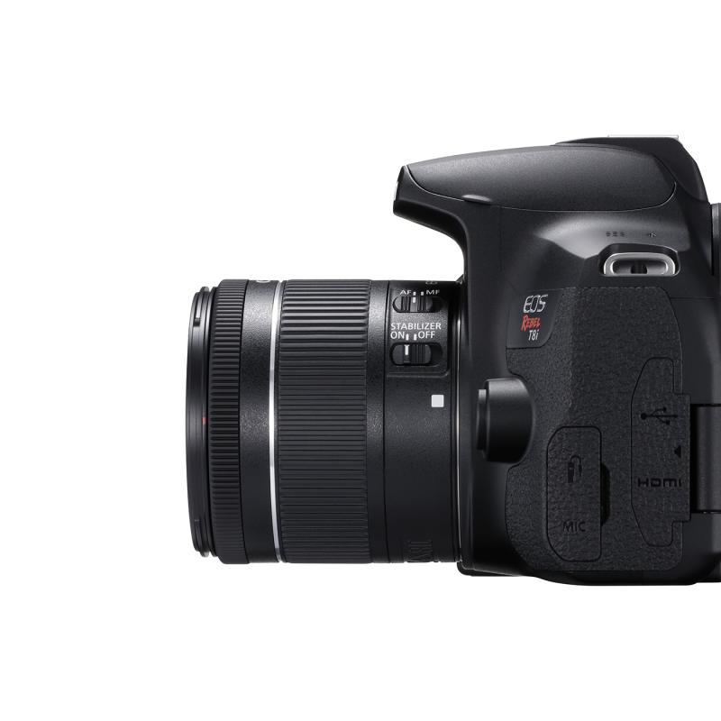 Canon Camara eos rebel t8i + lente 18-55mm is stm