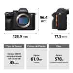 SONY CAMARA FULL FRAME ALPHA 7R IV DE 35MM Y 61MP (SOLO CUERPO)