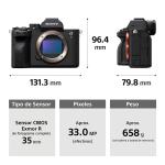 Sony Camara hibrida full frame alpha 7 iv (solo cuerpo)