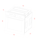 DRIJA HORNO EMPOTRABLE ELECTRICO DE 24" CON FREIDORA DE AIRE INDICO60