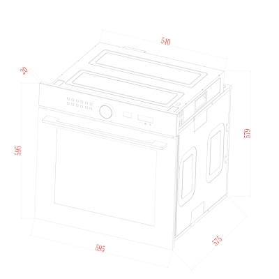 DRIJA HORNO EMPOTRABLE ELECTRICO DE 24" CON FREIDORA DE AIRE INDICO60