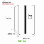 DRIJA REFRIGERADORA INVERTER DE 17.8 PIES INOSSIDABILE