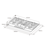 DRIJA ESTUFA EMPOTRABLE 87.4CM A GAS DE 5 QUEMADORES ITALIA