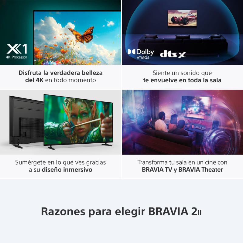 SONY SMART TV DE 55" UHD 4K BRAVIA II GOOGLE TV X-REALITY PRO S20M2
