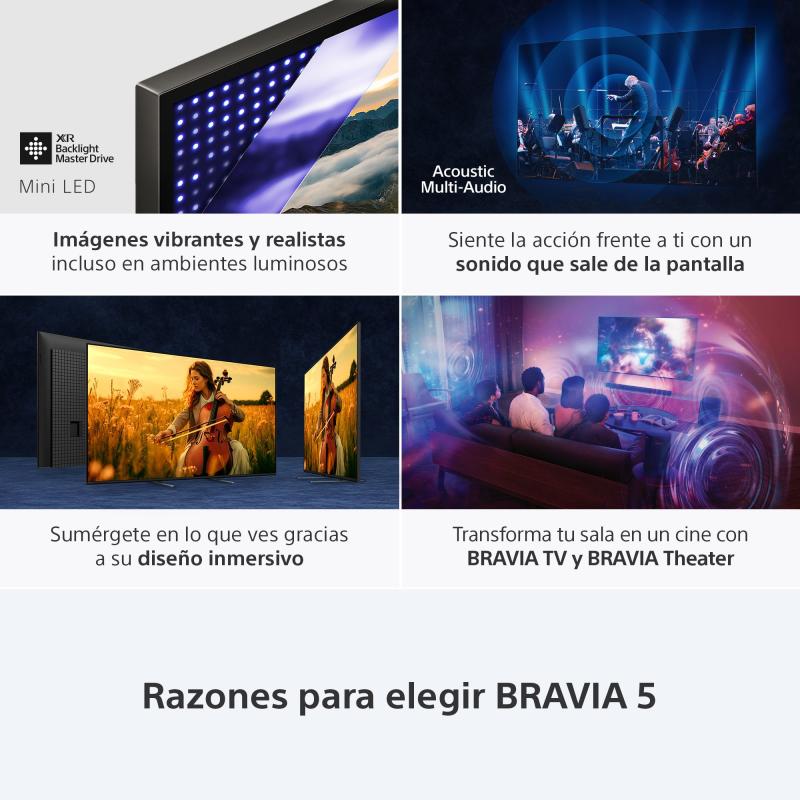 SONY SMART TV DE 55" UHD 4K 120HZ BRAVIA 5 XR CLEAR IMAGE XR50