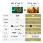 SONY SMART TV DE 55" UHD 4K 120HZ BRAVIA 5 XR CLEAR IMAGE XR50