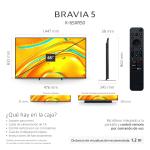 SONY SMART TV DE 65" UHD 4K 120HZ BRAVIA 5 XR CLEAR IMAGE XR50