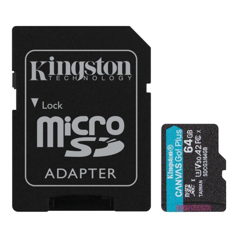 KINGSTON MEMORIA MICROSD DE 64GB CANVAS GO PLUS