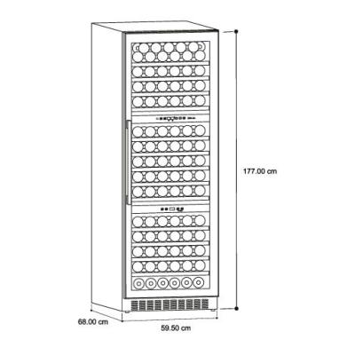 DRIJA VINERA DE COMPRESOR PARA 160 BOTELLAS LAMBRUSCO 160