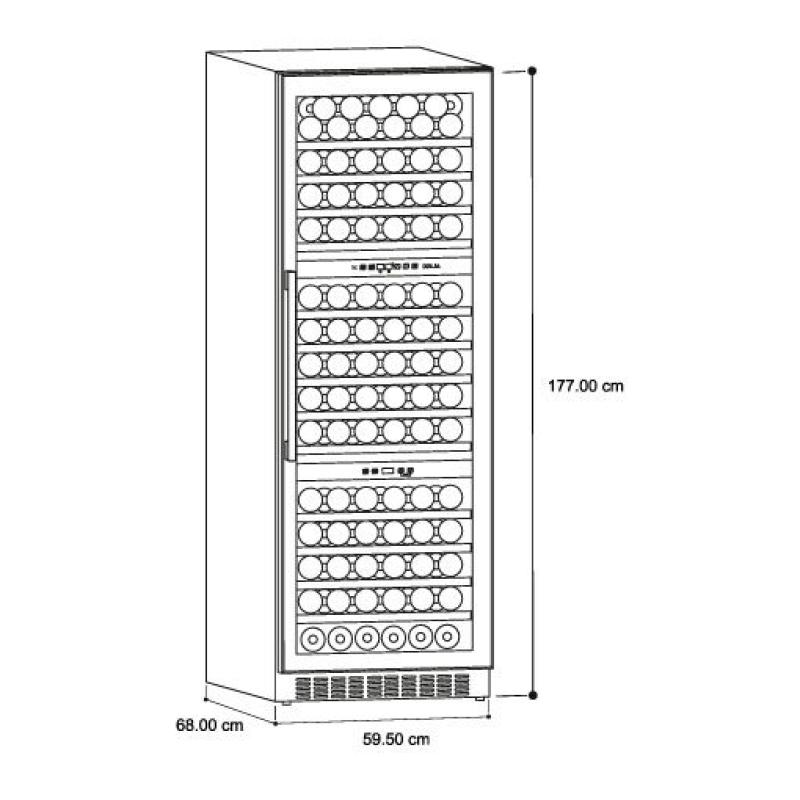 DRIJA VINERA DE COMPRESOR PARA 160 BOTELLAS LAMBRUSCO 160