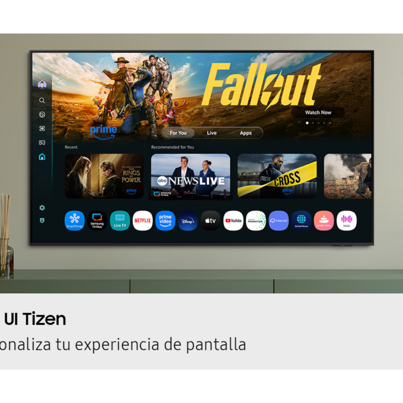 Samsung Televisor qled 65" 4k hdr10+ procesador ai motion xcelerator airslim qn65q7faa