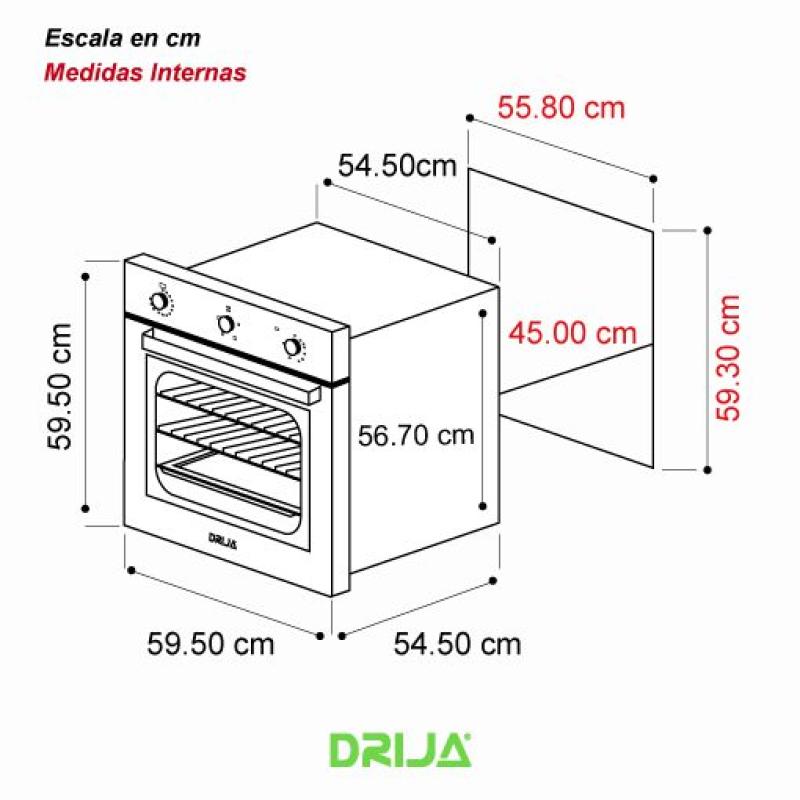 DRIJA HORNO EMPOTRABLE ELECTRICO LATINO 60