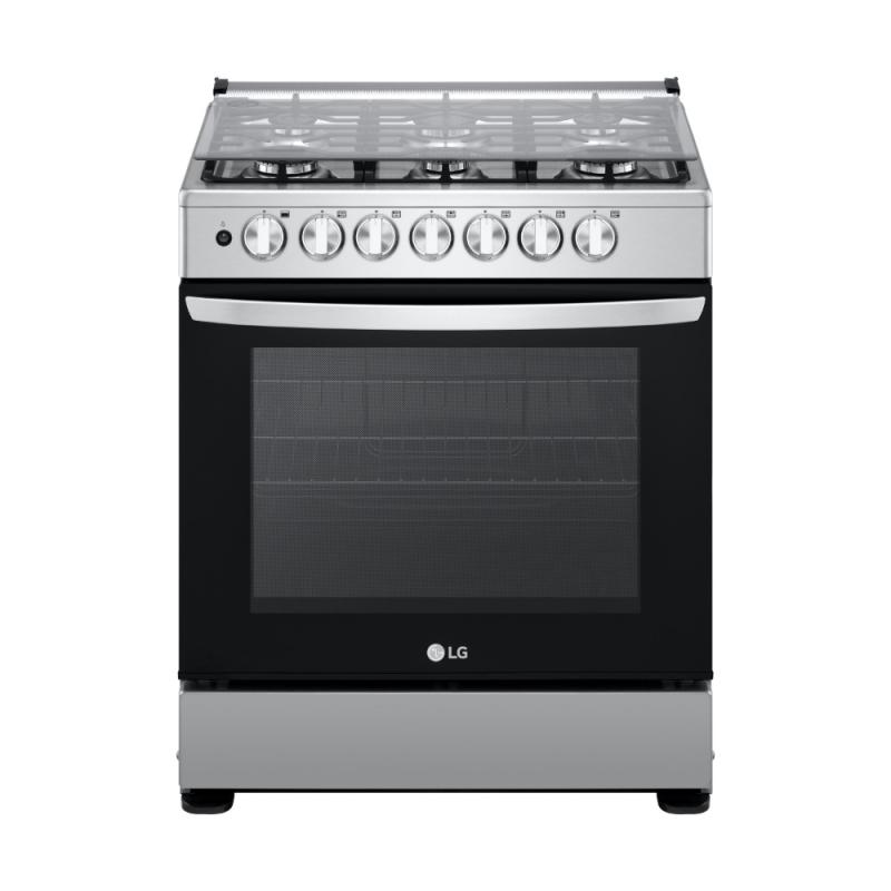 LG ESTUFA A GAS DE 6 QUEMADORES CON TAPA DE VIDRIO HORNO DE 5.2CUFT LRGZ5253