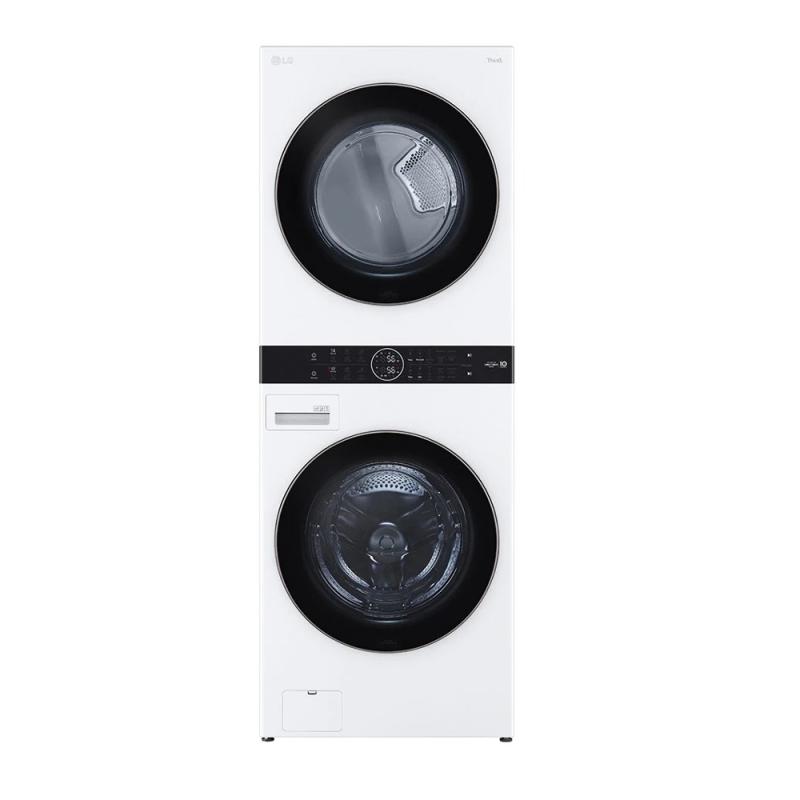 LG TORRE DE LAVADO WASHTOWER DE CARGA FRONTAL INTELIGENTE INVERTER AI DD A GAS Y CONECTIVIDAD LG THINQ DE 22KG COLOR BLANCO WK22WS6