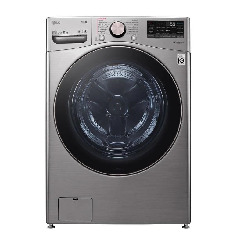 Lg Lavadora carga frontal de 22kg inverter ai dd con turbowash 360 wm22vv