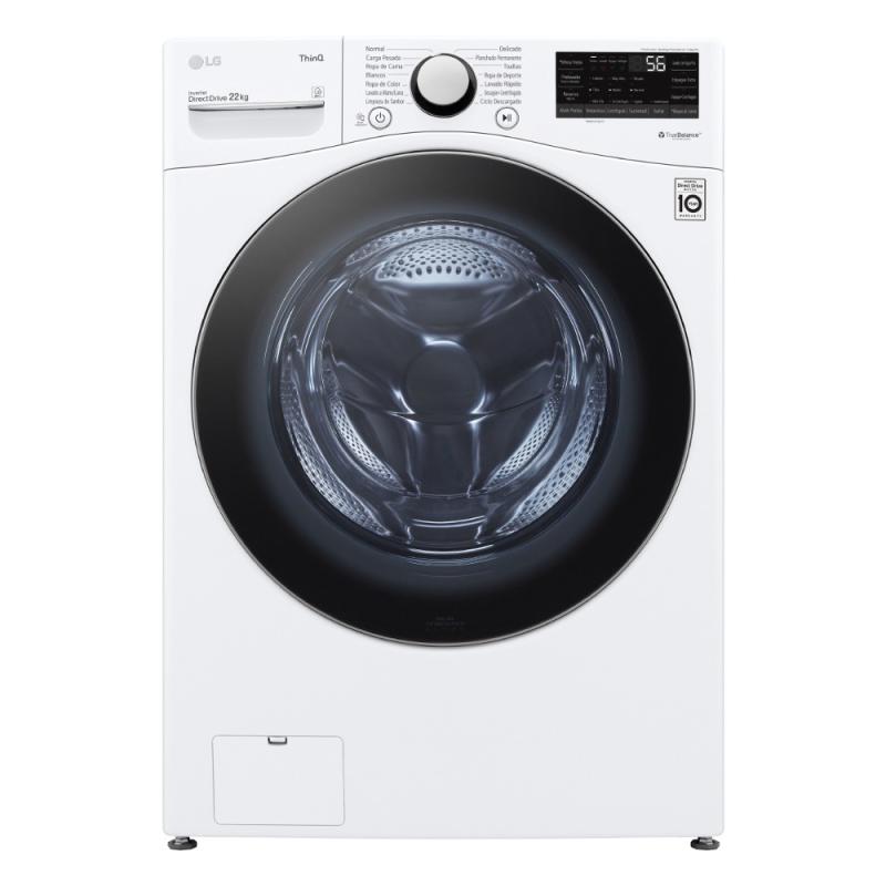 Lg Lavadora carga frontal de 22kg color blanco wm22wv26