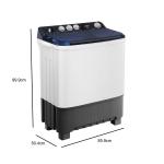 MABE LAVADORA SEMI AUTOMATICA DE 16KG BLANCA LMDX6124