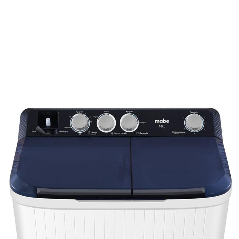 MABE LAVADORA SEMI AUTOMATICA DE 16KG BLANCA LMDX6124