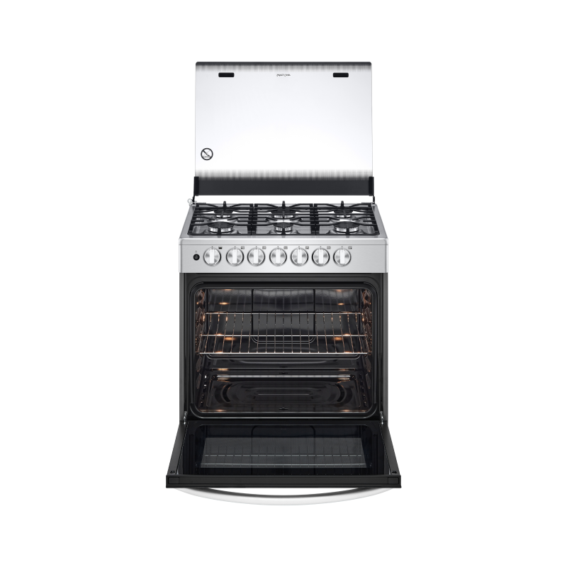 LG ESTUFA A GAS DE 6 QUEMADORES CON TAPA DE VIDRIO HORNO DE 5.2CUFT LRGZ5253