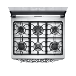 LG ESTUFA A GAS DE 6 QUEMADORES CON TAPA DE VIDRIO HORNO DE 5.2CUFT LRGZ5253